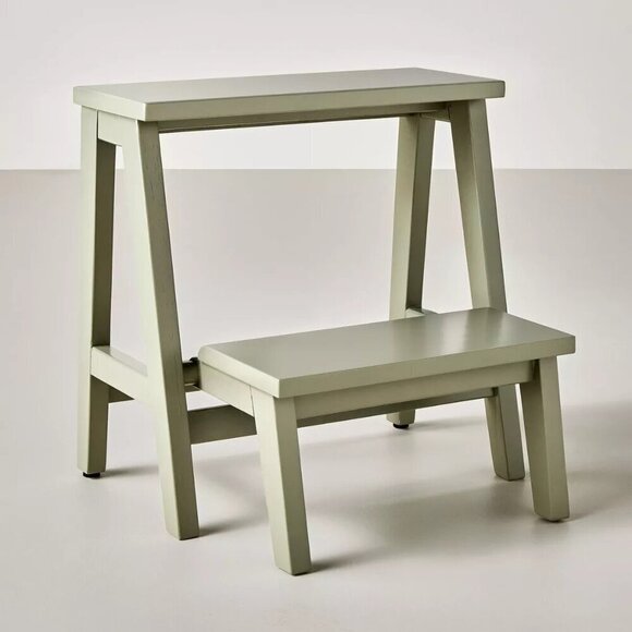 Hearth & Hand Magnolia 18" Wood Kitchen Step Stool Sage Green -Target New in Box - Picture 1 of 10